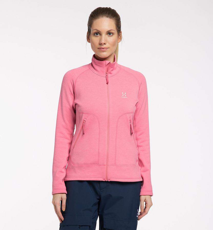 Haglöfs Heron Fleece Pink For Womens QRSNM4057 Australia